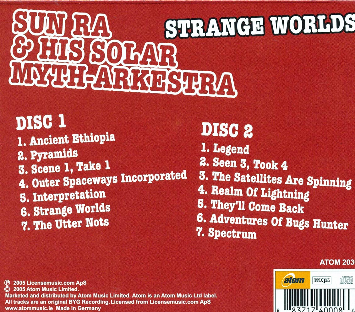 Sun Ra & His Solar Myth-Arkestra - Strange Worlds (2 albums on 2 CDs) (2xCD) Music CD