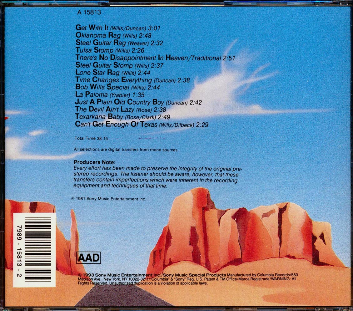Bob Wills - Special Music CD