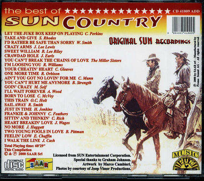 Carl Perkins, Jerry Lee Lewis, Johnny Cash, Charlie Rich, Etc. - The Best Of Sun Country (25 tracks) Music CD