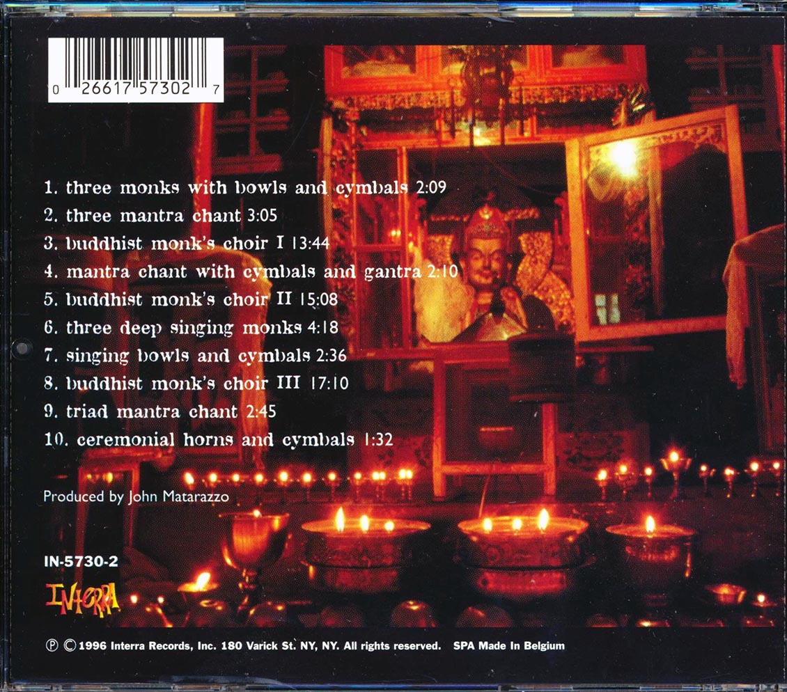 Buddhist Monks Of Mairti Vihar Monastery - Tibetan Mantras & Chants Music CD
