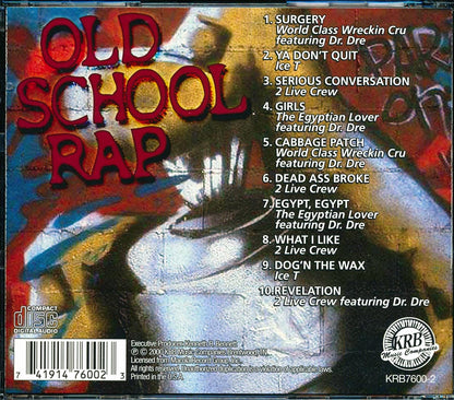 Ice T, Dr. Dre, 2 Live Crew, World Class Wreckin Cru, Etc. - Old School Rap Music CD