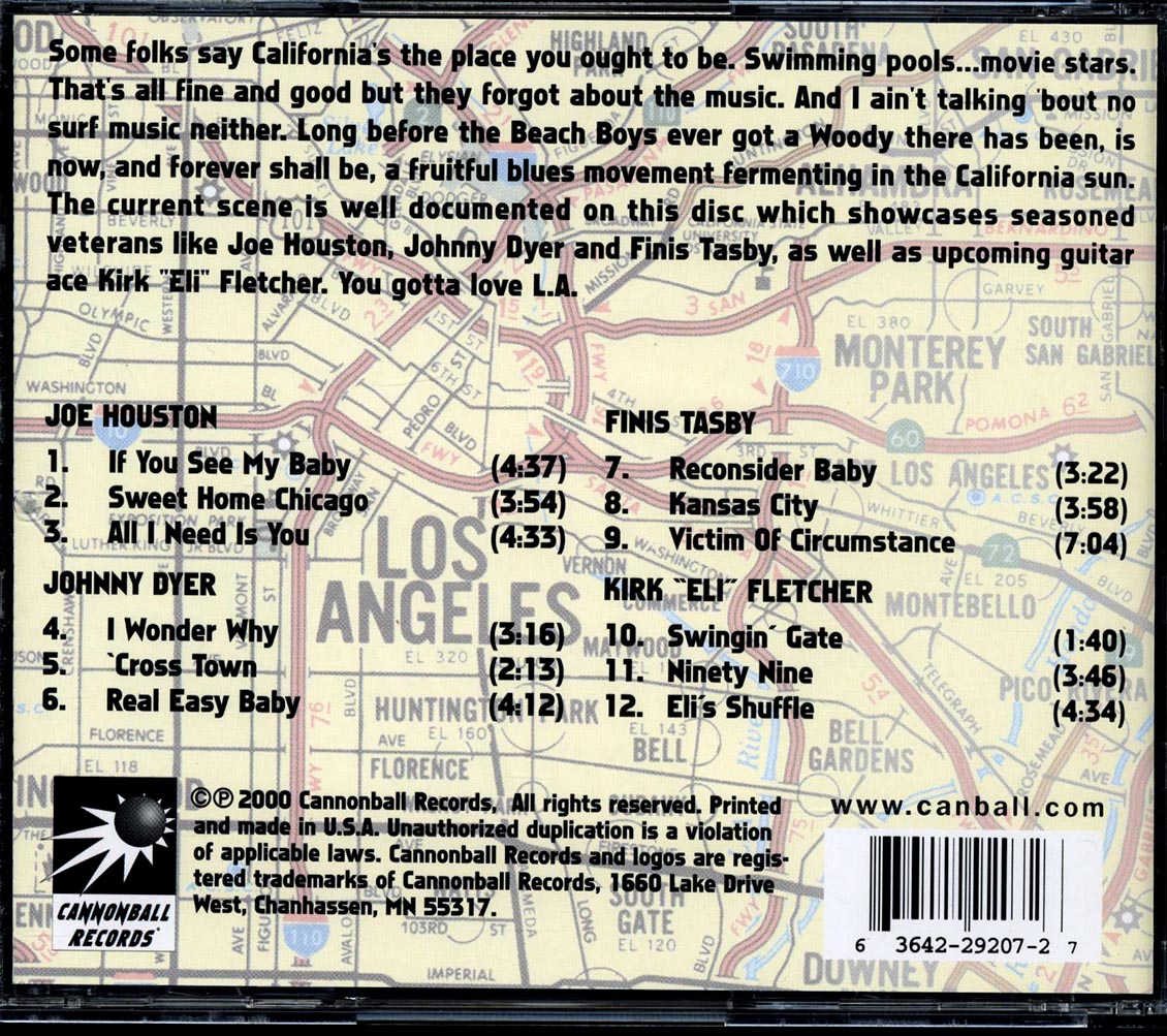 Joe Houston, Johnny Dyer, Finis Tasby, Kirk Eli Fletcher - Blues Across America: The Los Angeles Scene Music CD