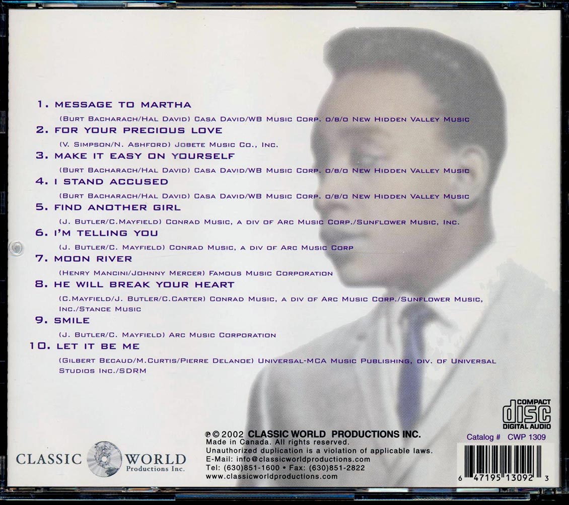 Jerry Butler - Precious Love: Legends Of Soul Music CD