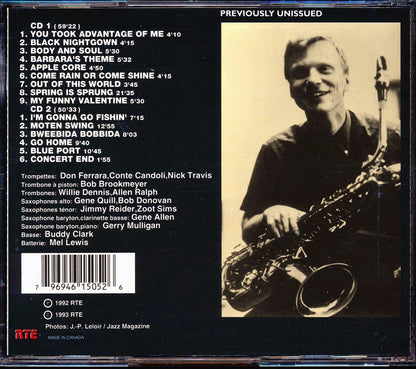 Gerry Mulligan & The Concert Jazz Band Featuring Zoot Sims - En Concert Avec Europe1: Olympia 19 Novembre 1960 (2xCD) Music CD