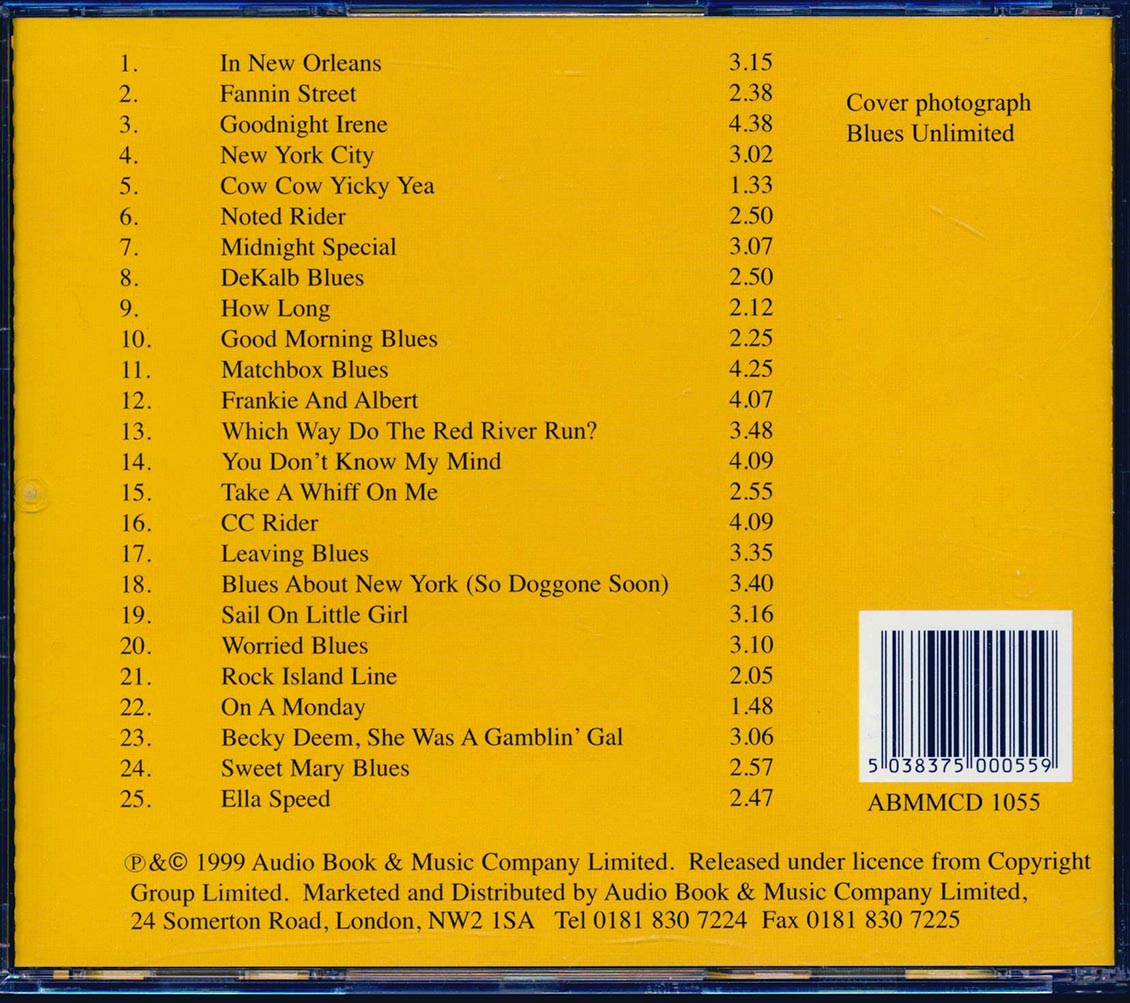 Leadbelly - Volume 1 (25 tracks) Music CD