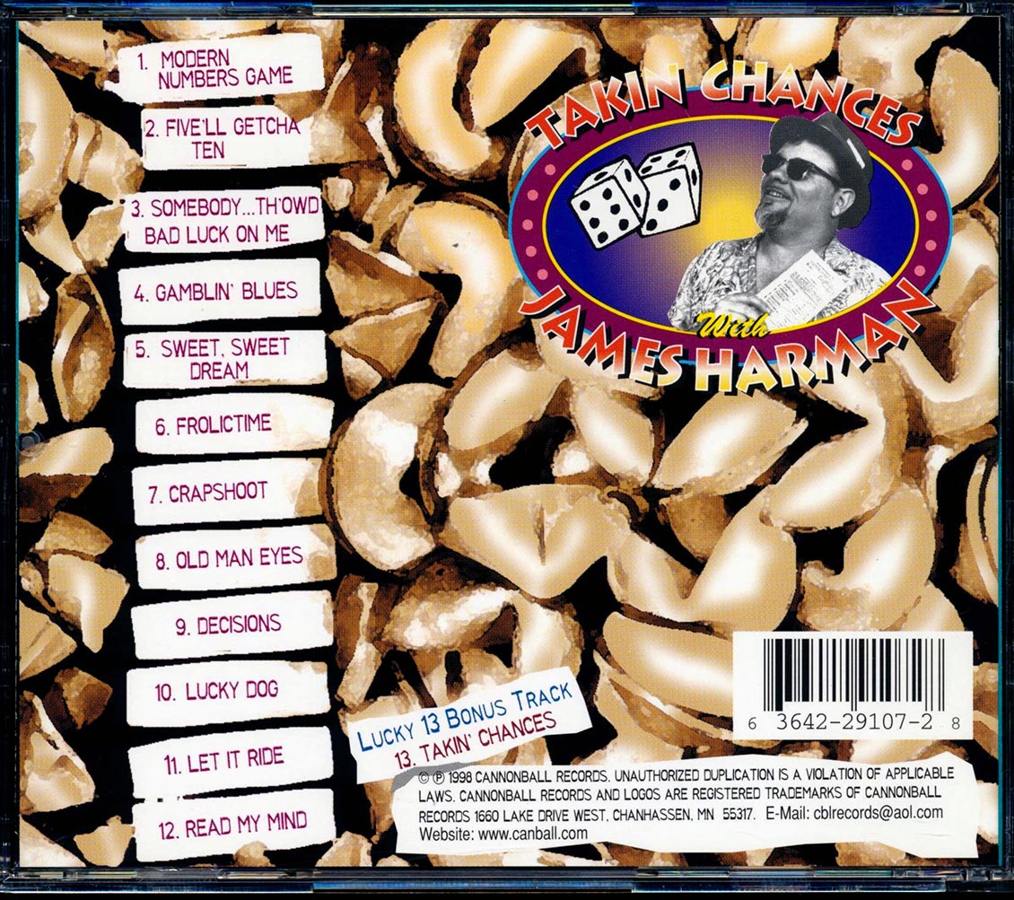 James Harman - Takin' Chances Music CD