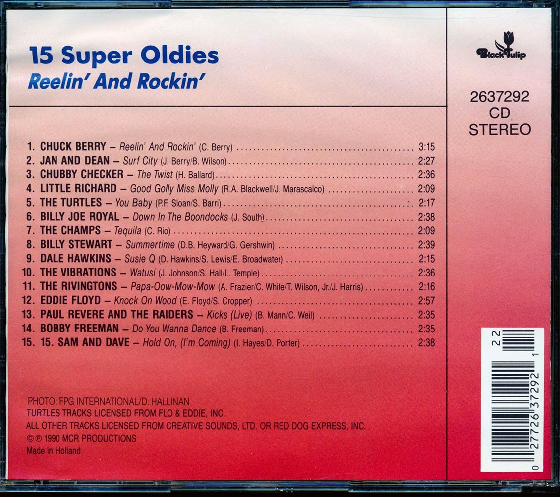 Dee Clark, The Ventures, Fats Domino, Del Shannon, The Crystals, Etc. - 15 Super Oldies: Too Good To Be Forgotten Music CD