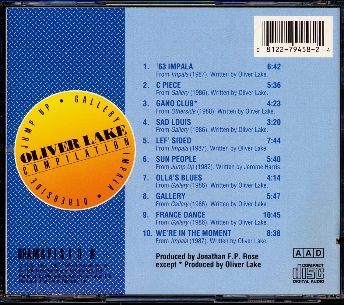 Oliver Lake - Compilation (marked/ltd stock) Music CD