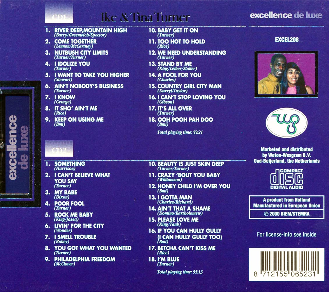 Ike & Tina Turner - 36 Shakin' Soul Standards (36 tracks) (2xCD) Music CD