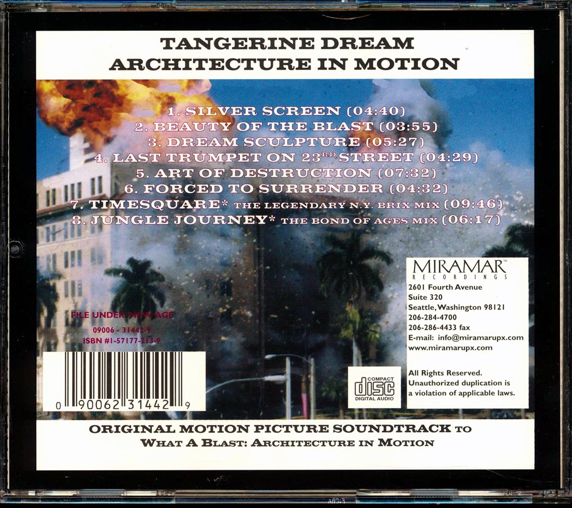 Tangarine Dream - Architecture In Motion Music CD