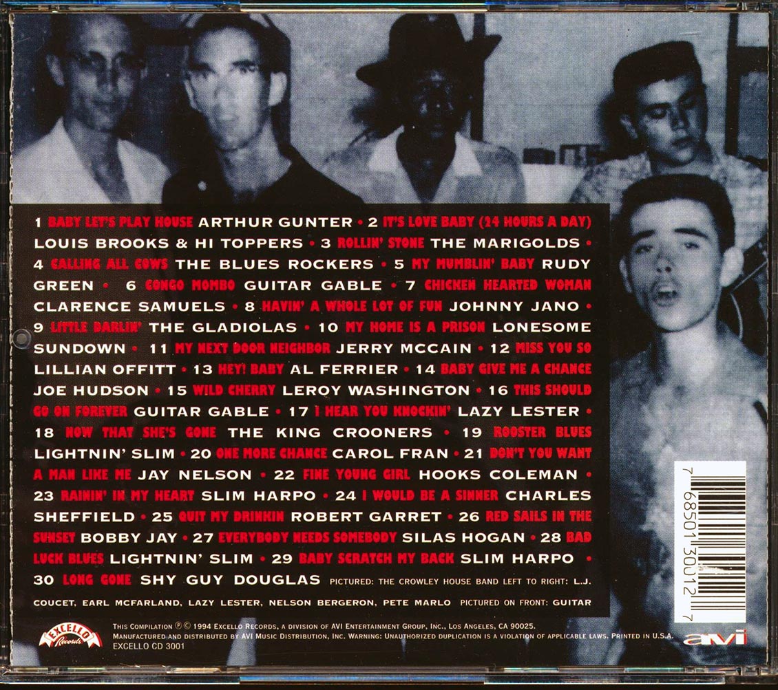 Arthur Gunter, Louis Brooks & Hi Toppers, The Marigolds, The Bues Rockers, Etc. - The Best Of Excello Records (30 tracks) (marked/ltd stock) Music CD