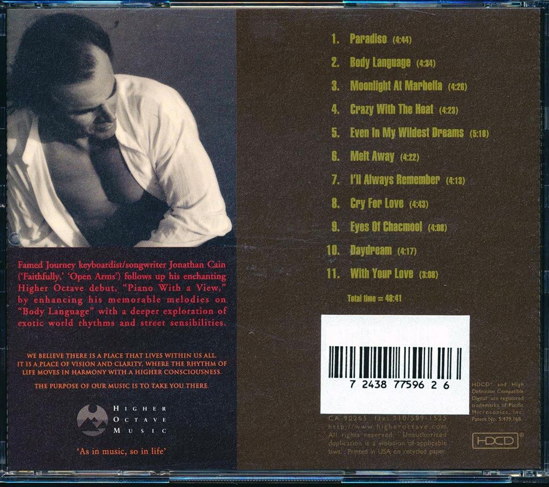 Jonathan Cain - Body Language Music CD