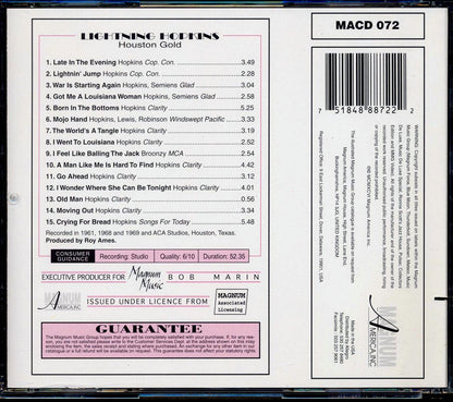 Lightnin' Hopkins - Houston Gold (marked/ltd stock) Music CD