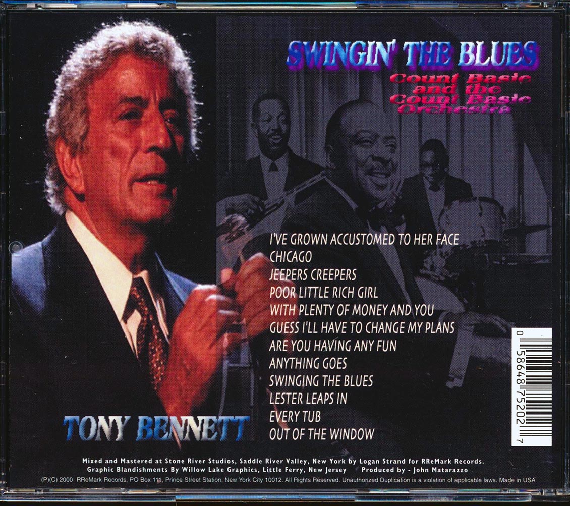 Tony Bennett, Count Basie & The Count Basie Orchestra - Swingin' The Blues Music CD
