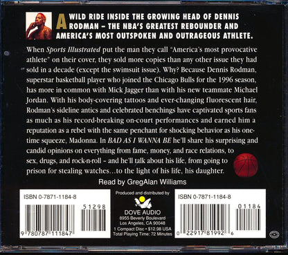Dennis Rodman - Bas As I Wanna Be Music CD