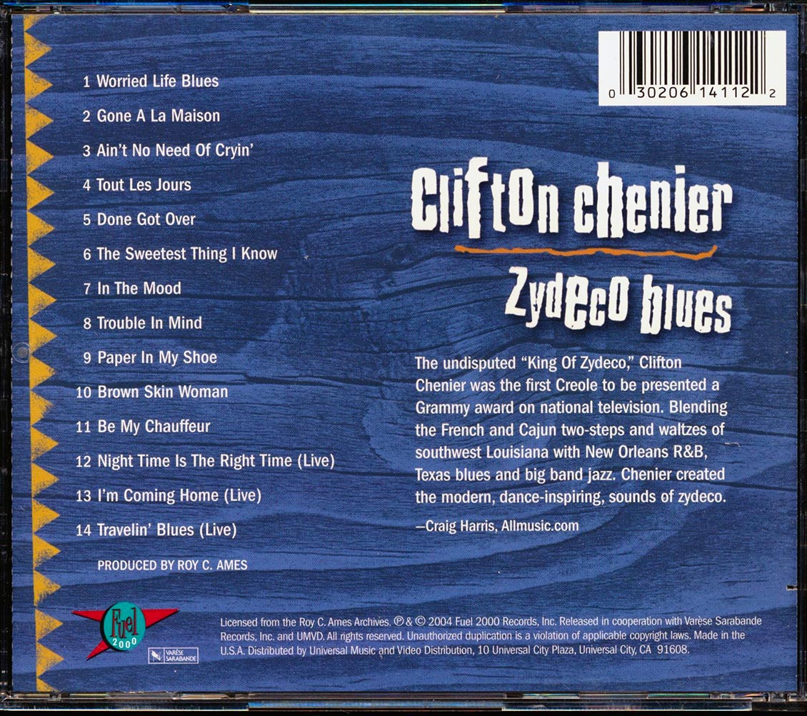 Clifton Chenier - Zydeco Blues (marked/ltd stock) Music CD