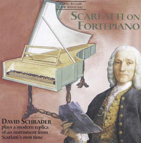 the album cover for David Schrader - 18 Sonatas: Scarlatti on Fortepiano