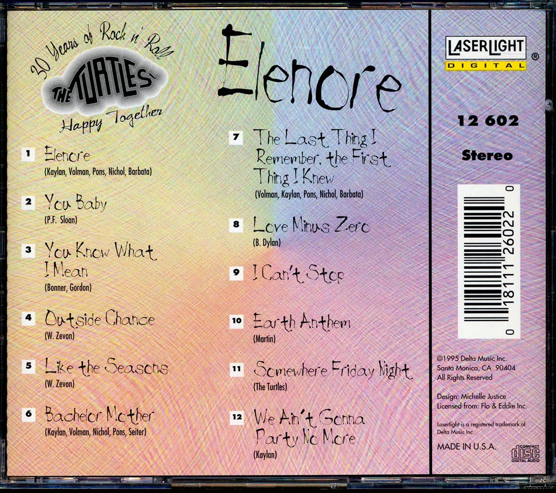 The Turtles - Elenore Music CD