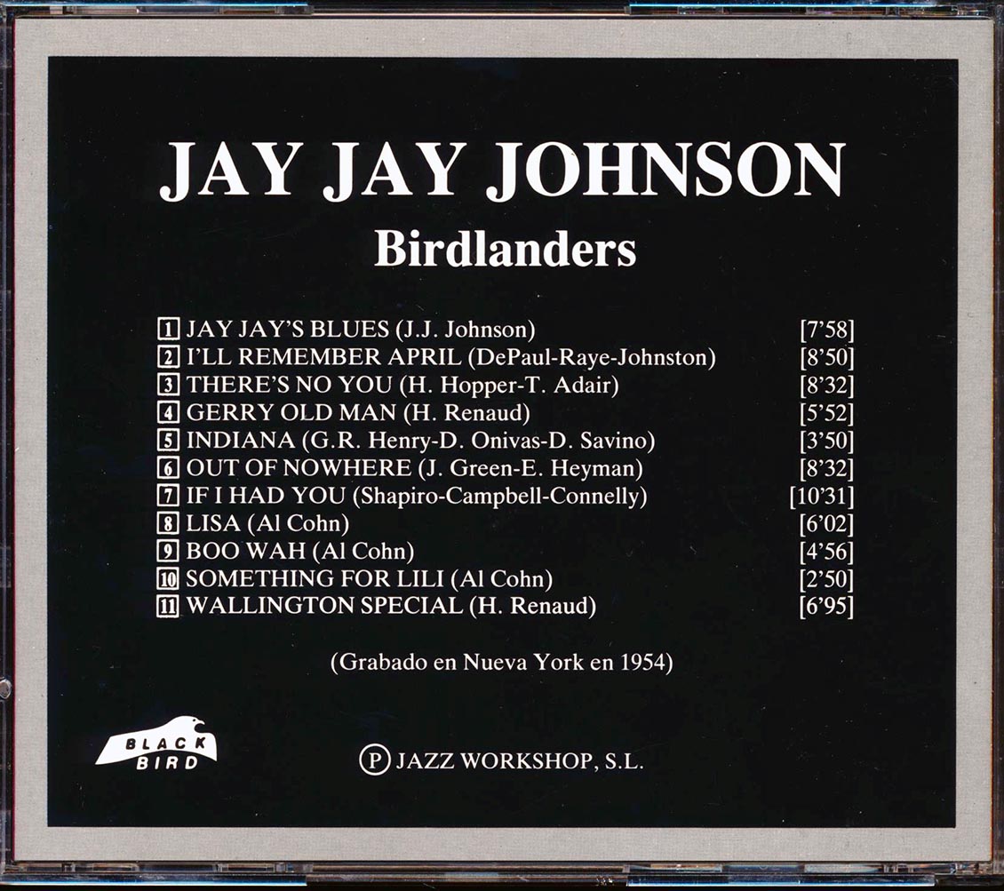 Jay Jay Johnson - Birdlanders Music CD