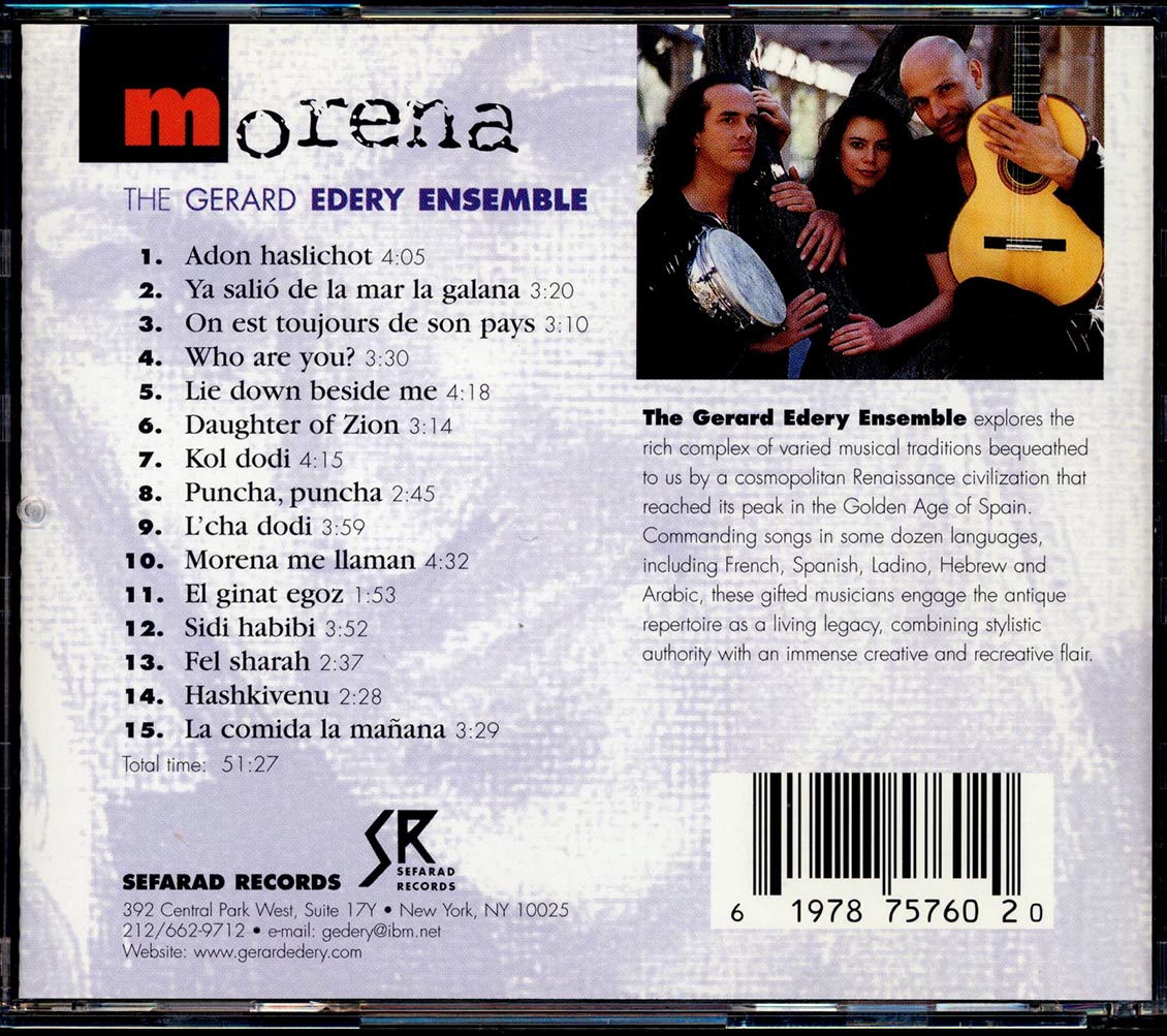 The Gerard Edery Ensemble - Morena Music CD