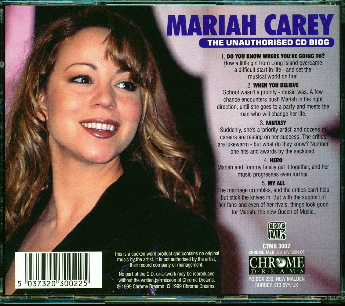 Mariah Carey - The Unauthorized CD Biog Music CD