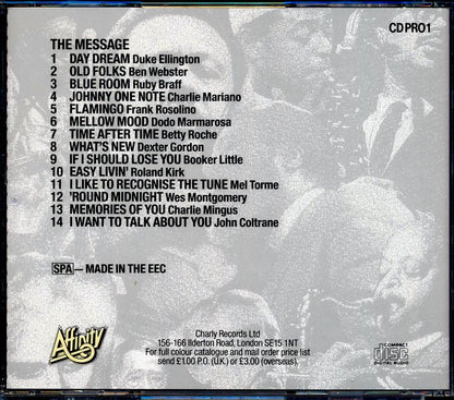 Duke Ellington, Ben Webster, Ruby Braff, Wes Montgomery, Etc. - The Message: 14 Jazz Masterpieces From The Affinity Catalogue Music CD
