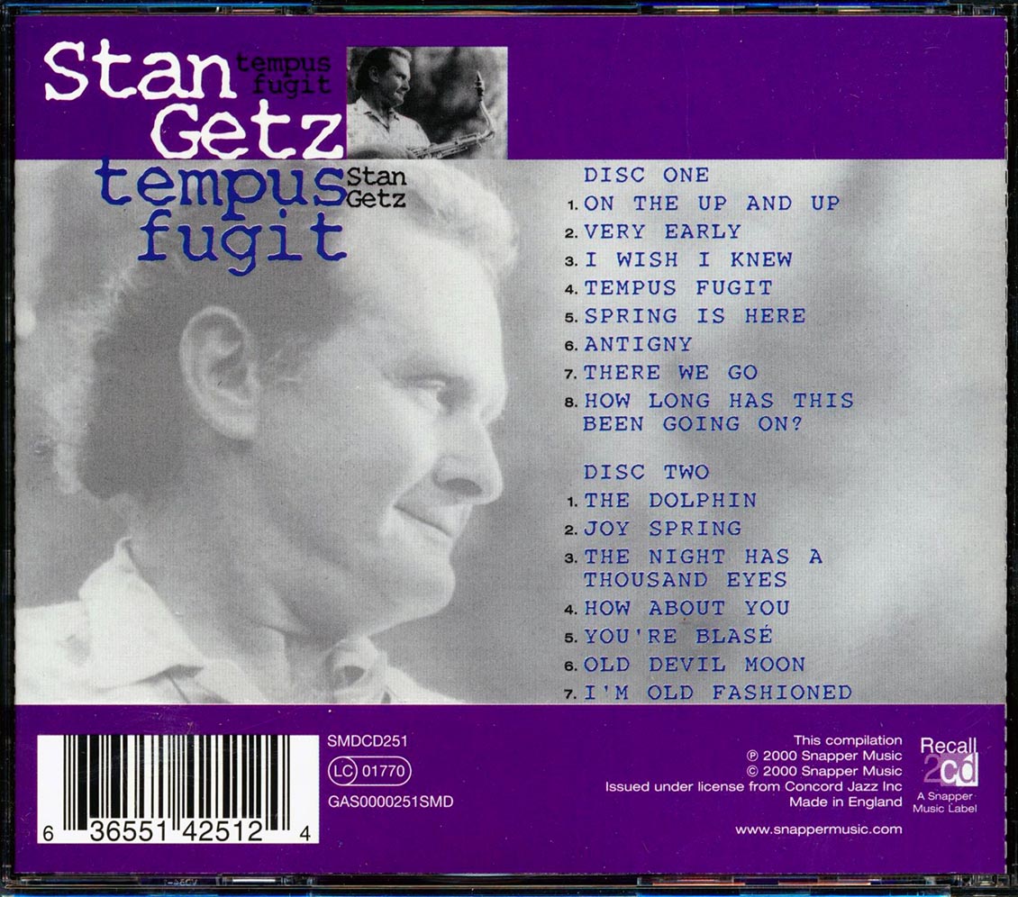Stan Getz Tempus Fugit 2xCD Music CD
