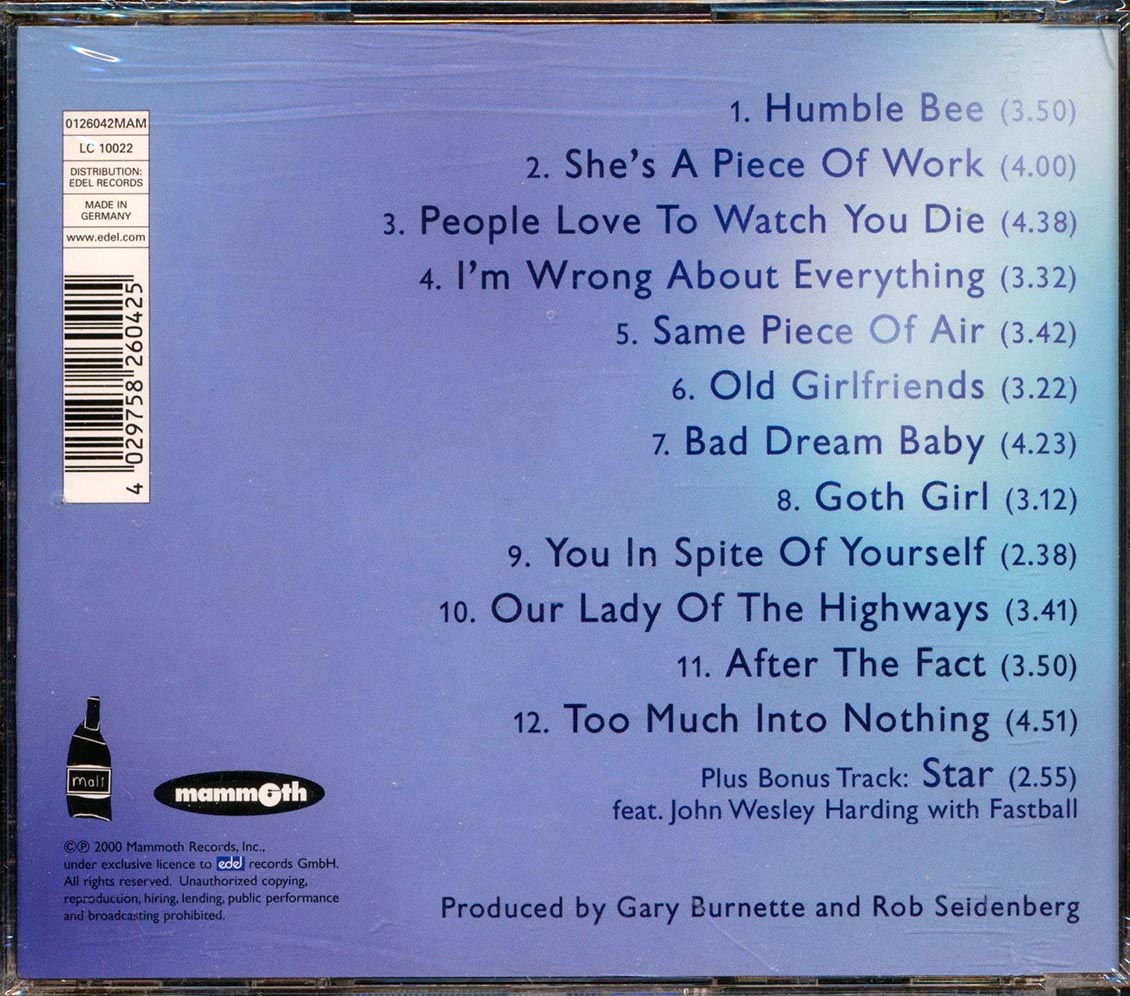 John Wesley Harding - The Confessions Of St. Ace Music CD
