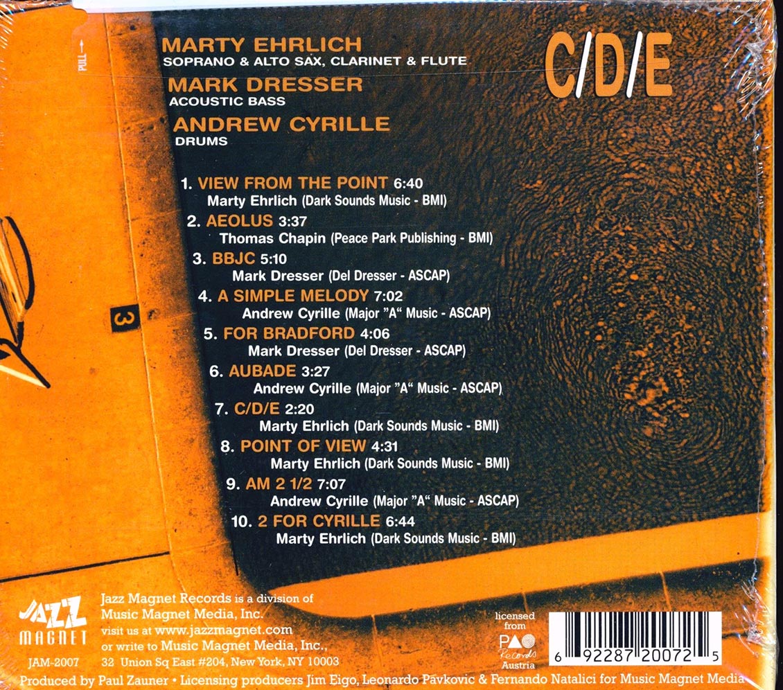 Andrew Cyrille, Mark Dresser, Marty Ehrlich - C/D/E Music CD