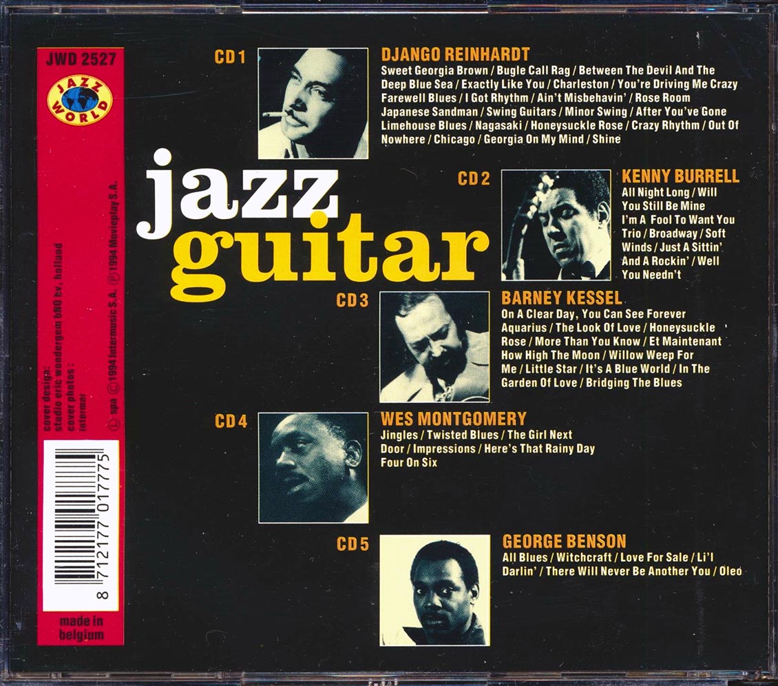 George Benson, Barney Kessel, Kenny Burrell, Django Reinhardt, Wes Montgomery - Jazz Guitar (54 tracks) (5xCD) Music CD