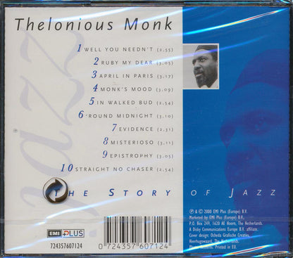 Thelonious Monk The Story Of Jazz Music CD