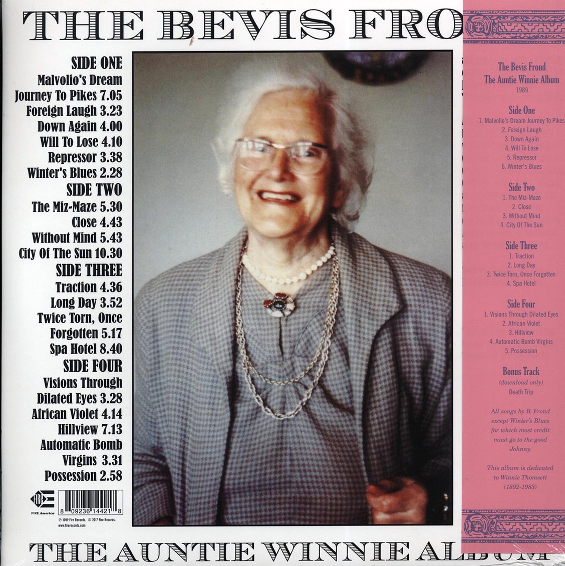 The Bevis Frond - The Auntie Winnie Album (RSD 2017) (2xLP) (pink vinyl) Vinyl Record