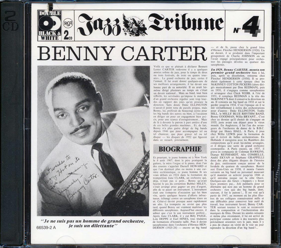 Benny Carter - Benny Carter 1928-1952: Jazz Tribune No. 4 (32 tracks) (marked/ltd stock) Music CD