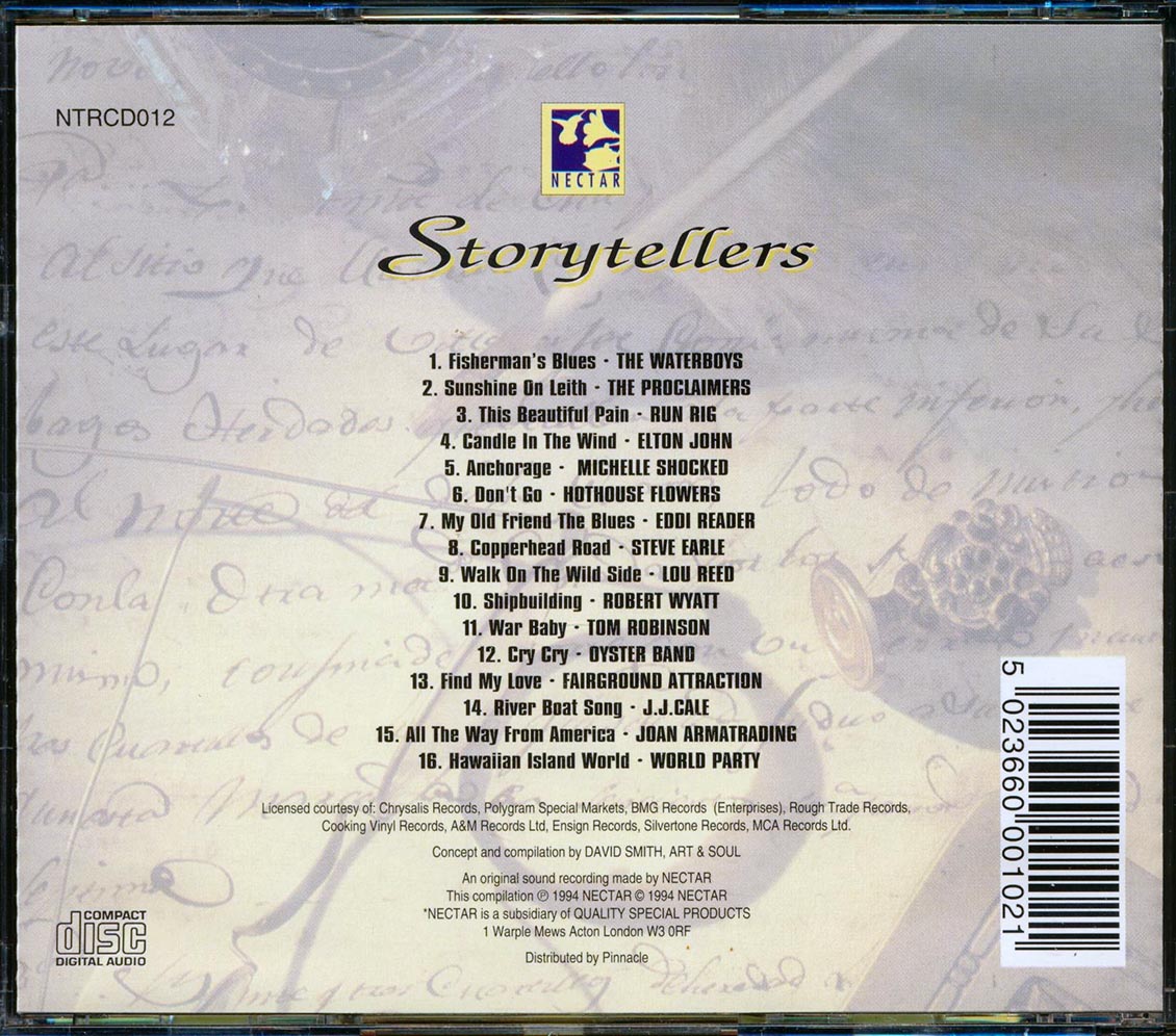 Elton John Lou Reed The Waterboys Etc Storytellers 16 Tracks By The Greatest Singer/Songwriters Of Today Music CD