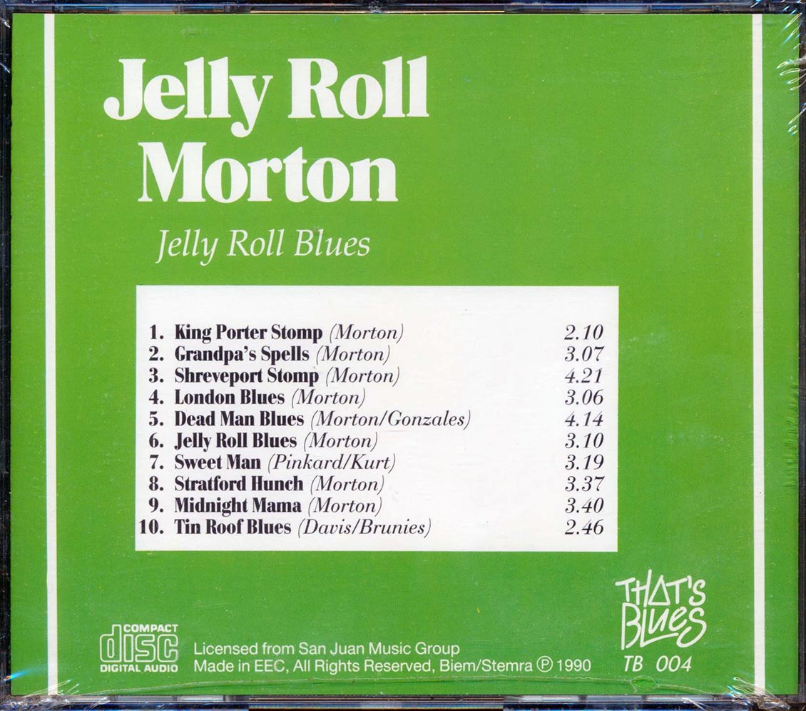 Jelly Roll Morton - Jelly Roll Blues Music CD