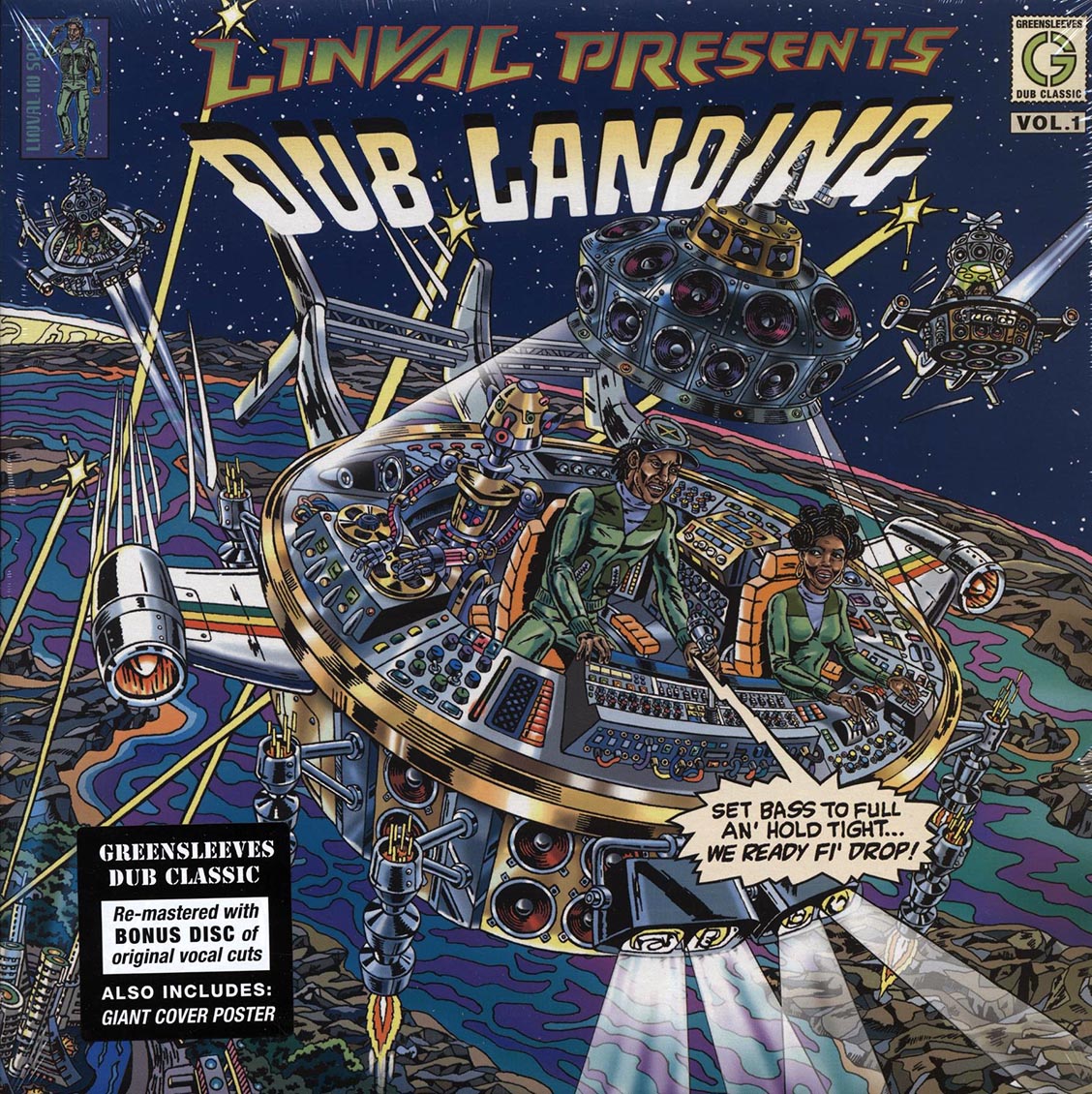 Scientist, The Roots Radics, Barrington Levy, Barry Brown, Jr. Reid, Etc. - Linval Presents Dub Landing + Bonus Vocals Album (2xLP) (remastered) Vinyl Record
