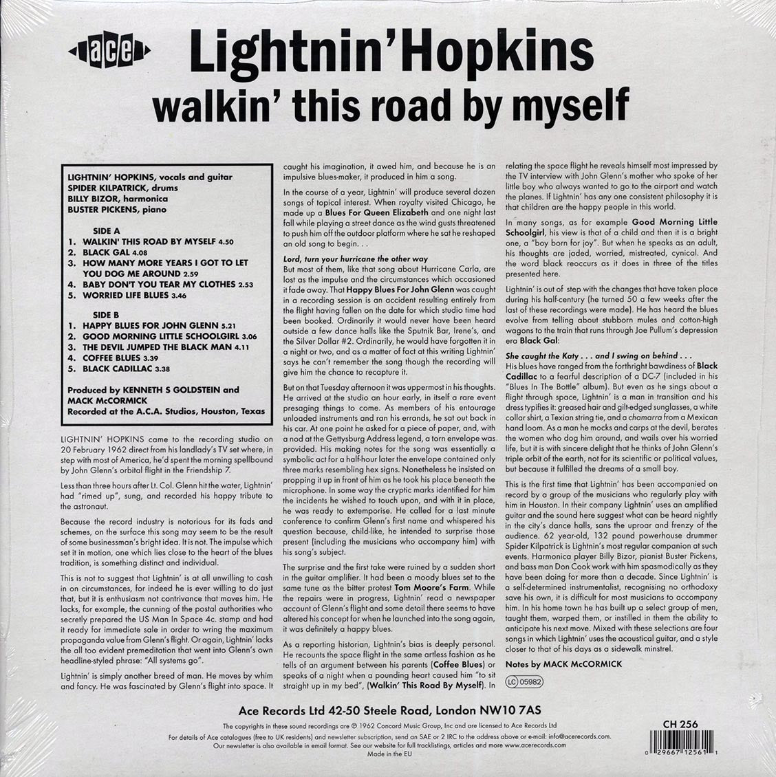 Lightnin' Hopkins - Walkin' This Road By Myself Vinyl Record