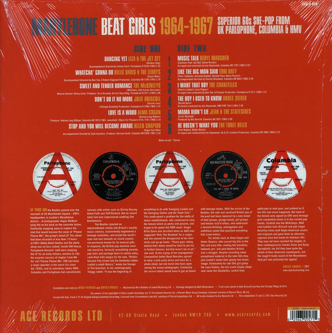 Liza & The Jet Set, The Three Bells, The Chantelles, Etc. - Marylebone Beat Girls 1964-1967 (180g) Vinyl Record