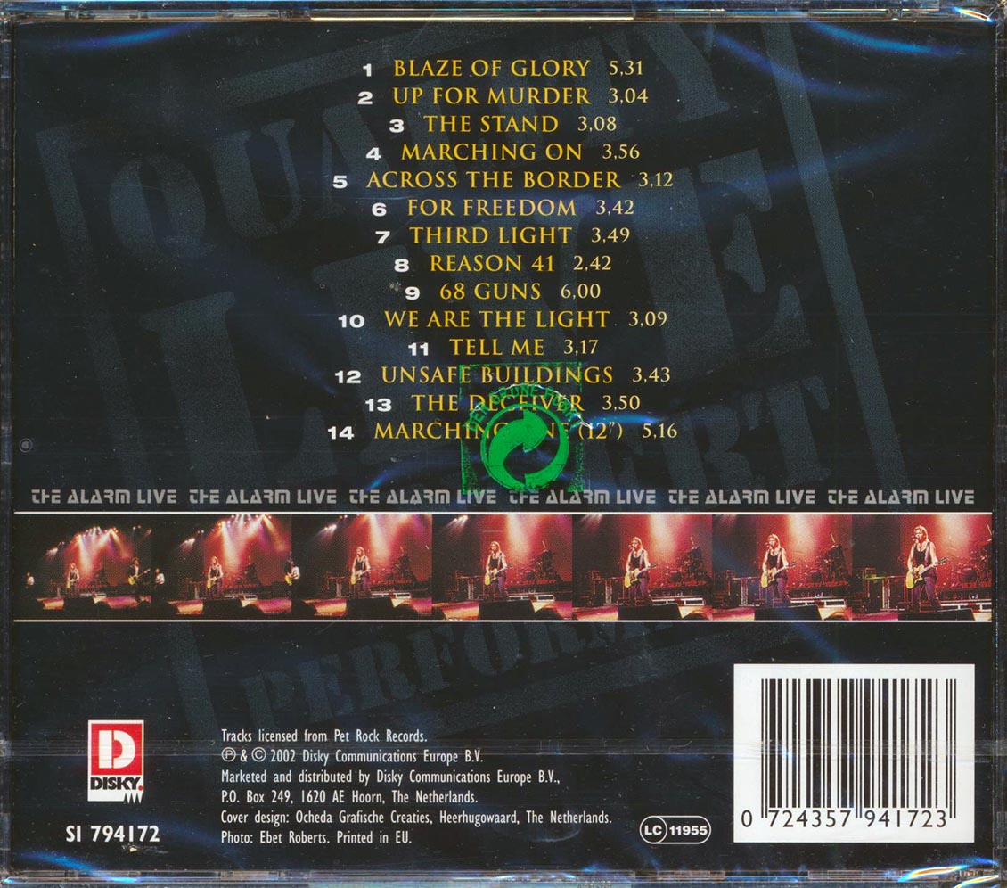 The Alarm - Blaze Of Glory Music CD