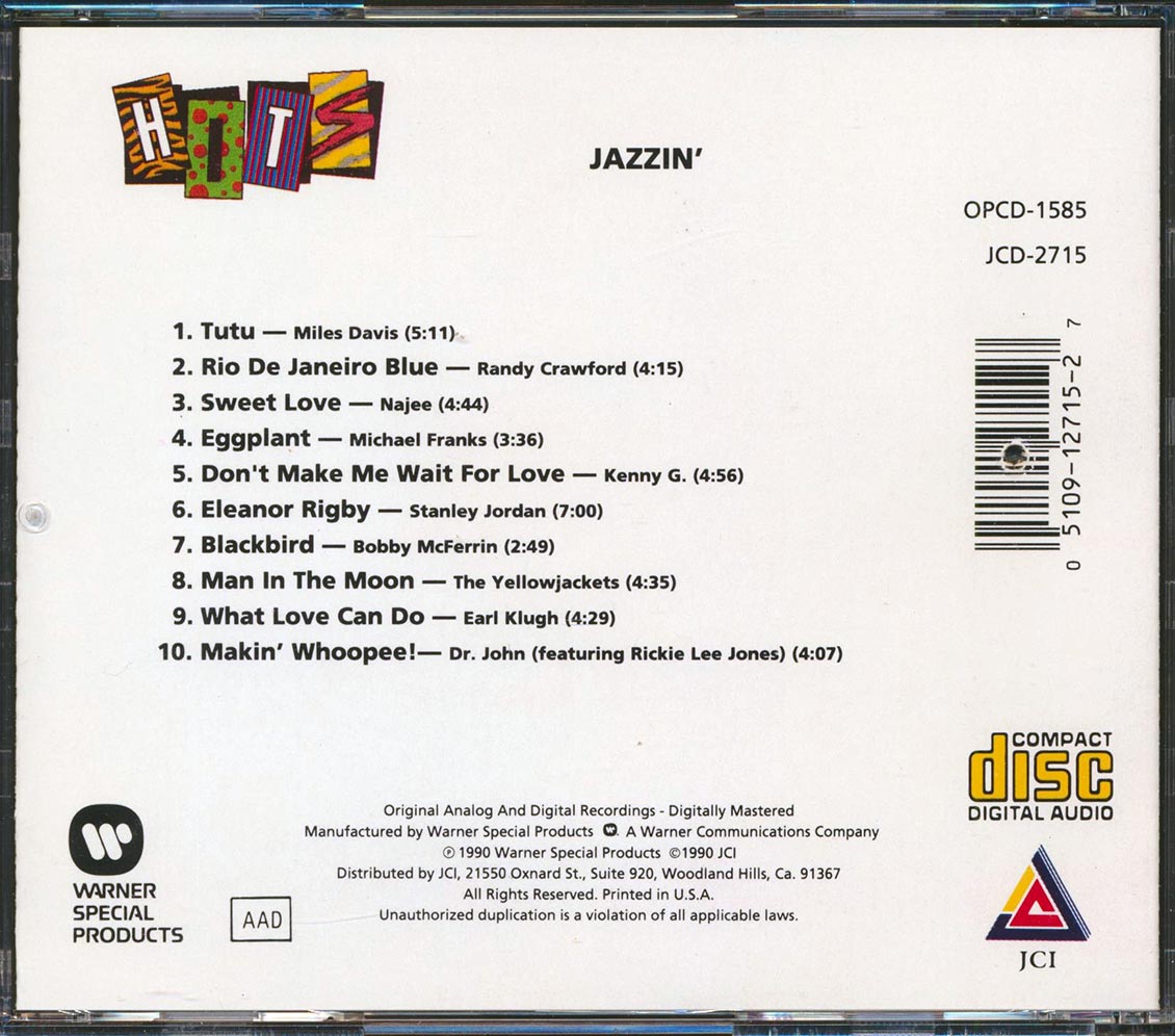 Miles Davis The Yellowjackets Kenny G Etc Jazzin' Hits marked/ltd stock Music CD