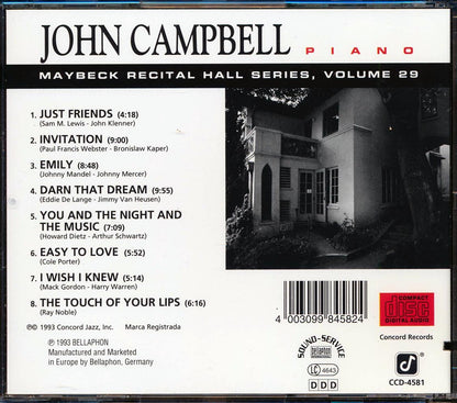 John Campbell - At Maybeck: Maybeck Recital Hall Series Volume 29 (marked/ltd stock) Music CD