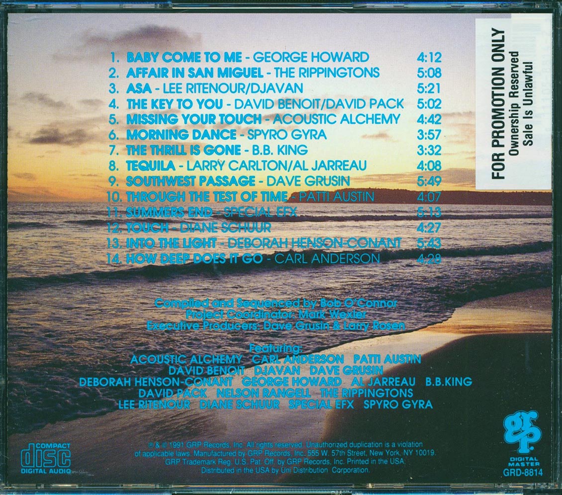 Spyro Gyra, Lee Ritenour, BB King, The Rippingtons, Etc. - GRP & FM98 KIFM Present The Smooth Sound Of San Diego Volume 11 (promo) Music CD