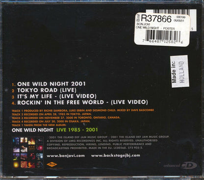 Bon Jovi - One Wild Night (EP, 2 Tracks + 2 Videos) Music CD