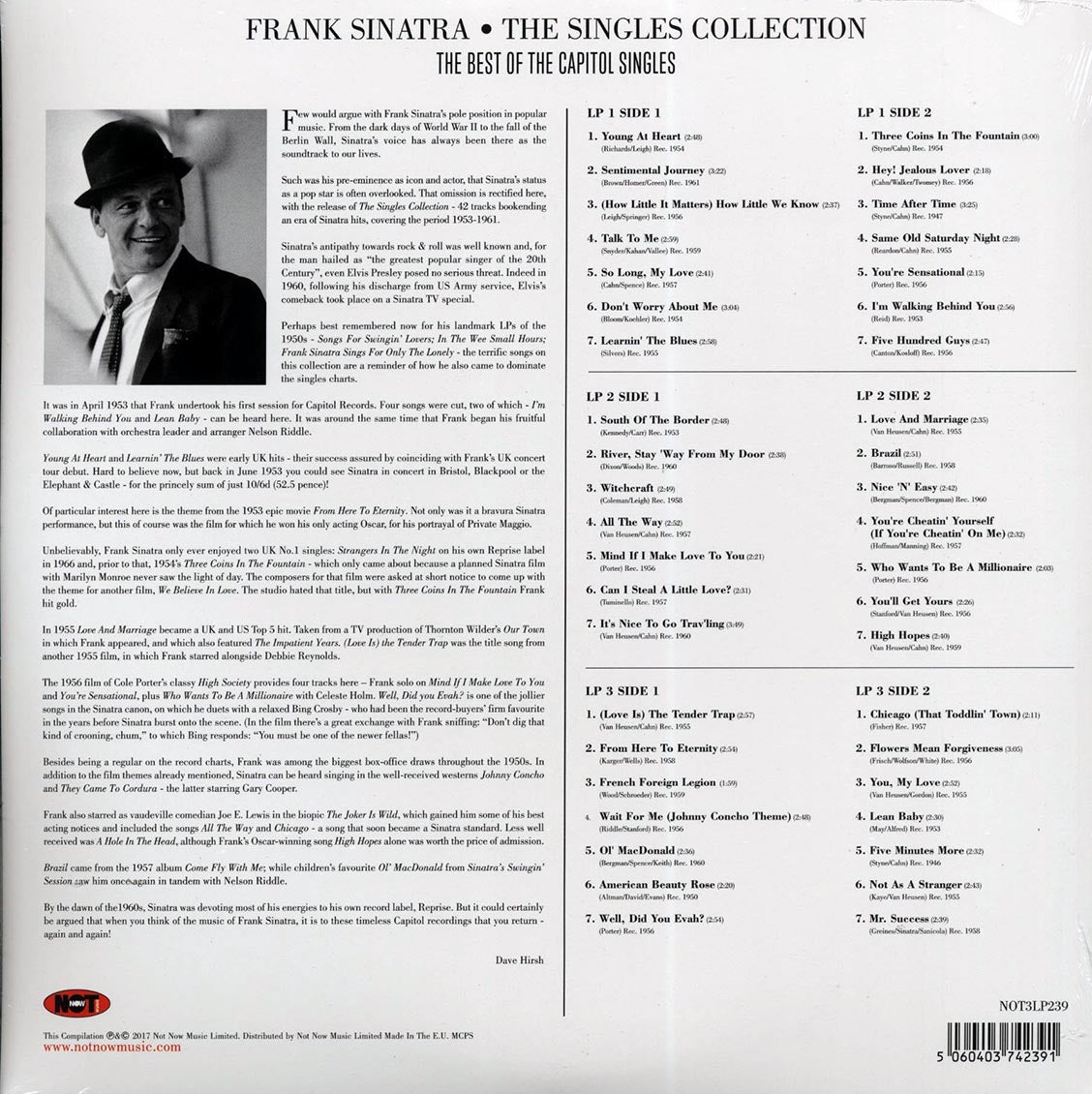 Frank Sinatra - The Singles Collection: The Best Of The Capitol Singles (3xLP) (white vinyl) Vinyl Record