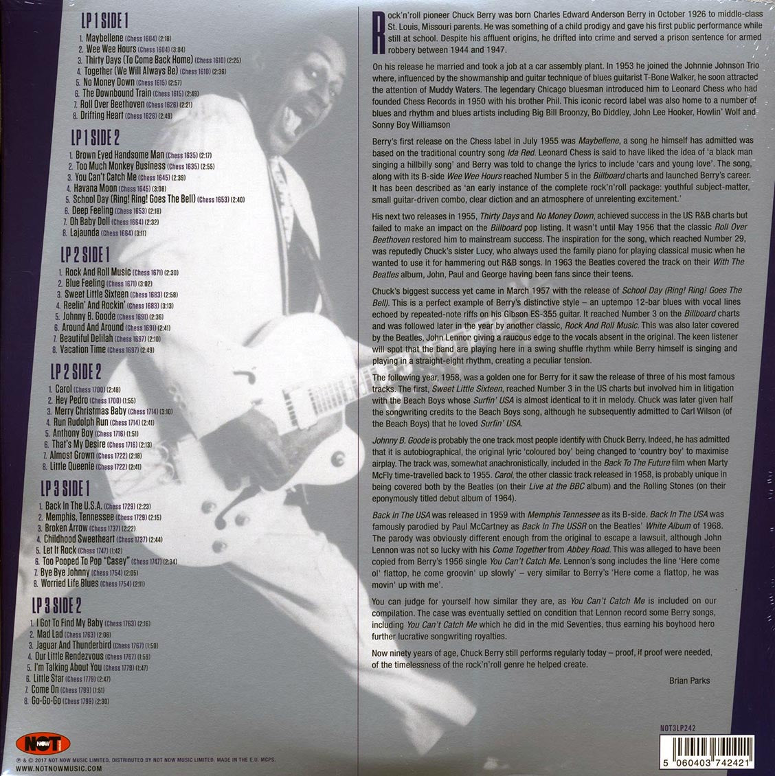 Chuck Berry - The Singles Collection (3xLP) (white vinyl) Vinyl Record
