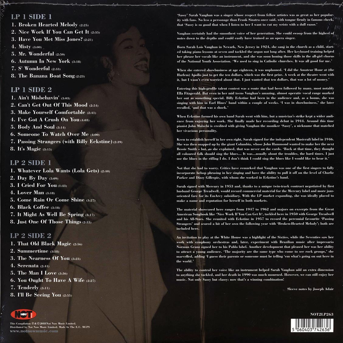 Sarah Vaughan - The Very Best Of Sarah Vaughan (2xLP) (180g) (gold vinyl) Vinyl Record