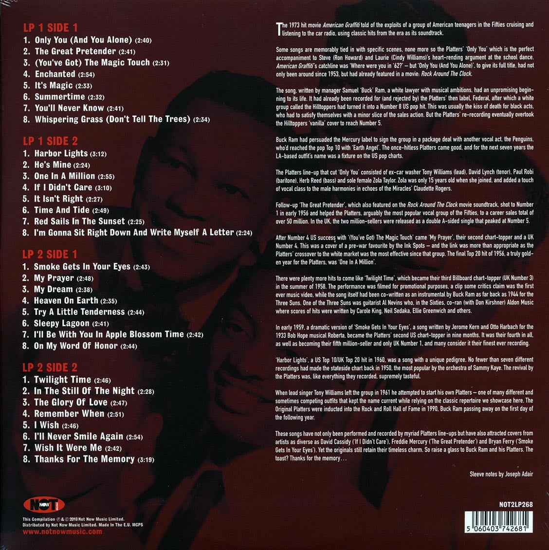 The Platters - The Ultimate Collection (2xLP) (180g) Vinyl Record