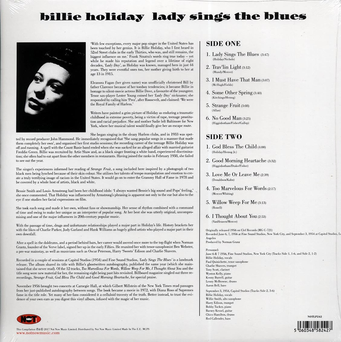 Billie Holiday - Lady Sings The Blues (180g) (blue vinyl) Vinyl Record