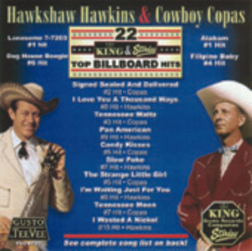 22 King and Starday Top Billboard Hits Music CD