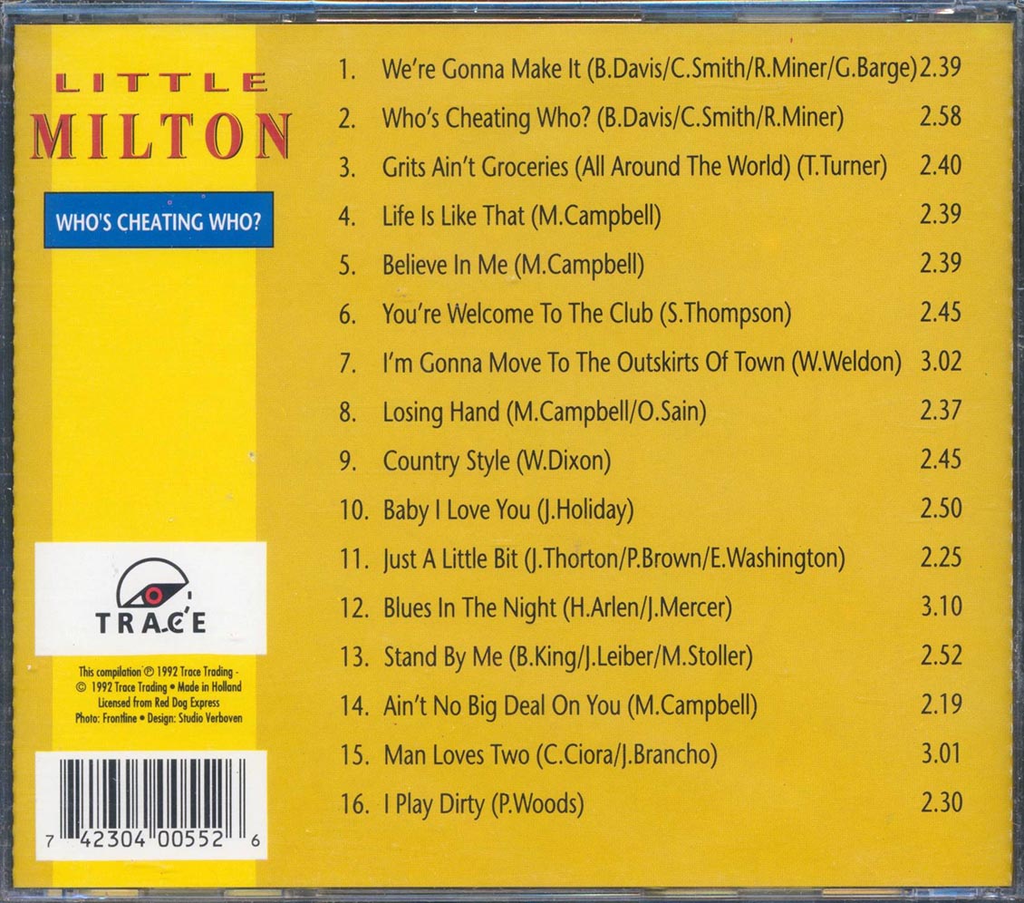 Little Milton - The World Of Little Milton/Who's Cheating Who? Music CD